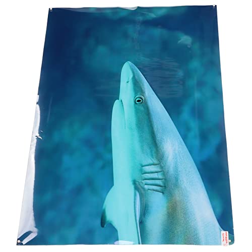 Aquarium Background Paper PVC Self Adhesive 3D Fish Tank Poster, Fade Underwater Scene Sticker with Clear Adhesive Backing for Glass Aquariums and Aquascapes (91 * 50CM) - size: 91*50cm