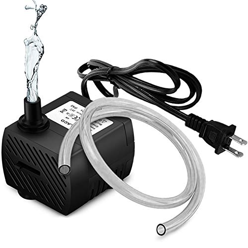 95GPH 5W Mini Submersible Water Pump with 3.3 ft Tubing for Aquarium Fish Tank, Pond, Fountain, Hydroponics