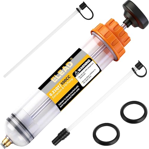 500cc Oil Fluid Extractor Pump, Multi-Purpose Oil Syringe, Fluid Syringe Extractor, Car Vacuum Fuel Transfer, Automotive Oil Syringe(17.6 Oz./0.45 Qt./500 CC) - size: 500CC