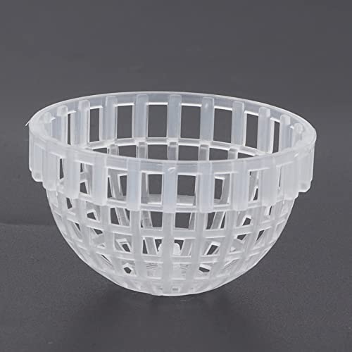 Aquarium Moss Ball Holder Submerged Plastic Fish Tank Moss Minerals Ball Holder for Shrimps to Hide and Breed Transparent Plastic Material Size 5x3.5cm