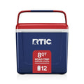 RTIC 8 QT Road Trip Personal Cooler, Small, Compact, Insulated, Portable Ice Chest Box for Food, Drink, Beverage, Beach, Camping, Picnic, Fishing, Boat, 12-Can Capacity - color: Patriot