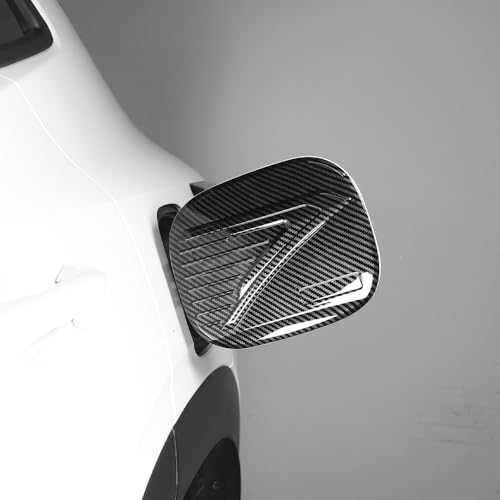 Fuel Tank Door Trim Cover Compatible with Chevy Trax 2024 2025, ABS Exterior Gas Cap Scratch Protection Sticker-Carbon - color: Carbon