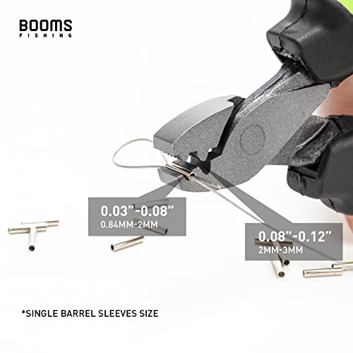 Booms Fishing CP2 Fishing Crimping Tool for Single-Barrel Sleeves, with 300pcs Sleeves, Green - style: Green Crimping Pliers with 300pcs Sleeves