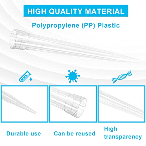 ONiLAB Pipette Tips 10mL 100 PCS Laboratory Universal Plastic Liquid Pipettor Tips Polypropylene (PP) Autoclavable, Transparent, 10mL(100PCS) - size: 10mL(100PCS)