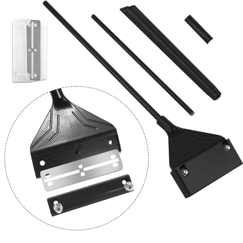 PEUTIER Algae Scraper for Glass Aquariums, 24.4 inch Extendable Handle Aquarium Scraper Scrubber Fish Tank Cleaner 2 in 1 Razor Scraper with 10 Blades Aquarium Cleaning Tools Fish Tank Accessories