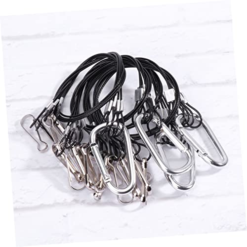 BESPORTBLE 4-Pack Grow Light Hanger Kit - Adjustable Wire Rope Hooks for Indoor Plant Lighting LED Grow Lights and Aquarium Setup 15mm x 400mm