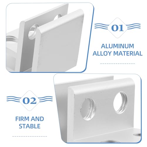 Artibetter Heavy Duty Glass Clamp 90 Degree Aluminium Alloy Bracket for 5-8mm Glass Shelf Mounting, Mirror Clips for Frameless Mirror Wall Hanging, Aquarium Tank Lid Support