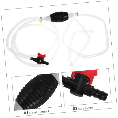 Mobestech Gas Siphon Pump with Valve for Liquid Transfer Tube Manual Fuel Pump for Oil Changes and Water Extraction for Cars and Aquariums