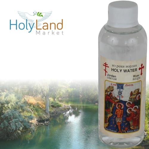 Blessed by Priest Certified Design Sealed Holy Water Bottle - Authentic From Jordan River for Baptism - Premium Water Bottle - Sacred for Spiritual Use (1, One Bottle) - color: One Bottle