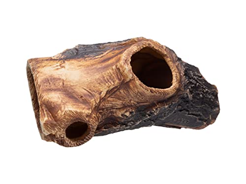 Plecoceramics Aquarium Cave - Ceramic Betta Fish Tank Decor - Natural Aquarium Decor - Large Reptile Hide - Fish cave Hideout - Snake Hide - Cave for Cichlids and plecos (Tree Lodge)