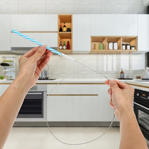Ymapinc 4pcs 39.4 Inches Straw Cleaner Brush Extra Long, Extra Long Pipe Cleaners for Cleaning Straw, Tube, Pipe, Hose, Refrigerator Drain, Laboratory Catheter Brush, White