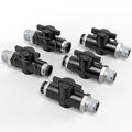 TAILONZ PNEUMATIC 1/4 Inch Tube OD x 1/8 Inch NPT Thread Ball Valve Air Flow Control Valve Push to Connect Fitting BVC-1/4-N1（Pack of 5） - size: 1/4"OD x 1/8"NPT/5PCS