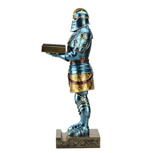 King's Guard Headphone Stand Watch Display Stand Jewelry Bracelet Necklace Holder Trays Towers Warrior Knight Mobile Phone Stand for Office & Home 12.20 Inch (Blue) - color: Blue
