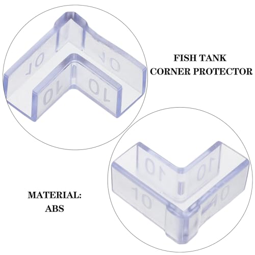 25pcs Aquarium Corner Guards for 10mm Glass Tank Plastic Edge Protectors with 90 Degree L-Shaped Design for Safety and Fish Tank Glass Edge Protection