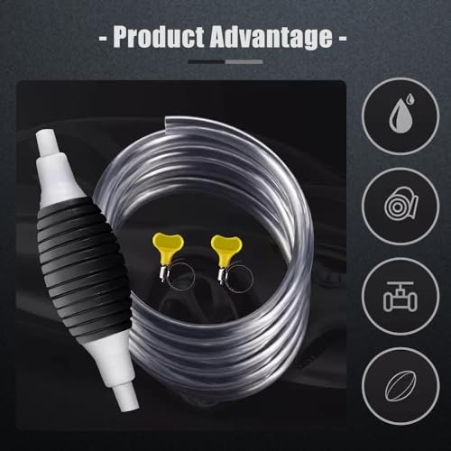 Multifunction Liquid Sucker Pump, 2025 New Manual Fuel Transfer Pump Portable Fuel Siphon Pump, Gasoline Transfer Pump for Motor Oil Fuel Gasoline Diesel Liquid Water Fish Tank (4.9ft) - color: 4.9ft