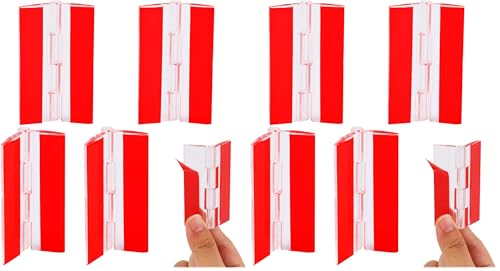 4 Pcs Self-Adhesive Clear Plastic Hinges - Acrylic Continuous Piano Folding Hinges for Crafts, Aquarium Lid, Cabinet, Furniture, Display Stand - 65x40 mm (Pack of 2) - size: 65 x 40 mm (Pack of 2)