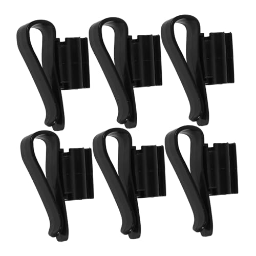 Toyvian 6pcs Aquarium Seaweed Clip Plastic Hose Clamps Tube Clamp Aquarium Filtration Hose for Dosing Pump Tube Holder - color: Black