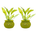 Aquarium Plant Pot Holders, Aquatic Plant Holder, Securely Hold Aquatic Plants, Promoting Healthy Root Growth, Fish Tank Aesthetic (Set of 2 (Lime)) - color: Set of 2 (Lime)