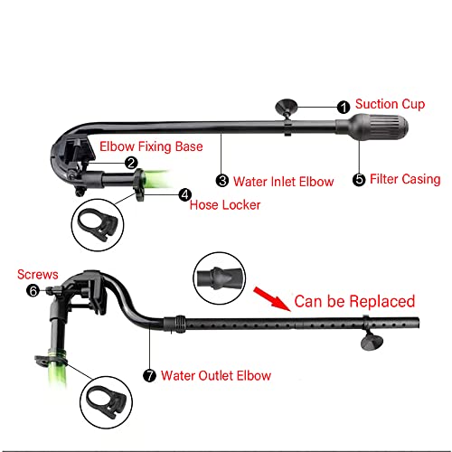 Aquarium Canister Filter Inlet Outlet, Fish Tank Filter Tube Aquarium External Canister Filter Water Inflow Outflow Tube for HW302B/303B - color: Filter Tube