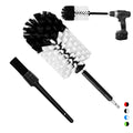 Wheel Brush Kit, Soft Drill Wheel Cleaner Brush, No Scratches Highly Dense Car Cleaning Brush Set for Wheels, Rims, Engines, Exhaust(White/Black,2Pcs) - color: White/Black,2pcs