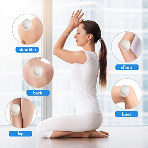 BBTO 4 Pieces Glass Cupping Set Glass Silicone Cupping Cups Massage Vacuum Suction Cupping Cups for Body Face Leg Arm Back Shoulder Muscle and Joint Pain (White) - color: White