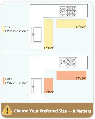 Color&Geometry Anti Fatigue Cushion Padded Kitchen Mat for Floor - 17x29+17x59,Easy Clean, Waterproof & Oil Proof, Anti Slip, Foam Rubber Runner Rug for Front Sink Comfort Standing, Brown Set of 2 - color: Brown, size: 17"x29"+17"x59"