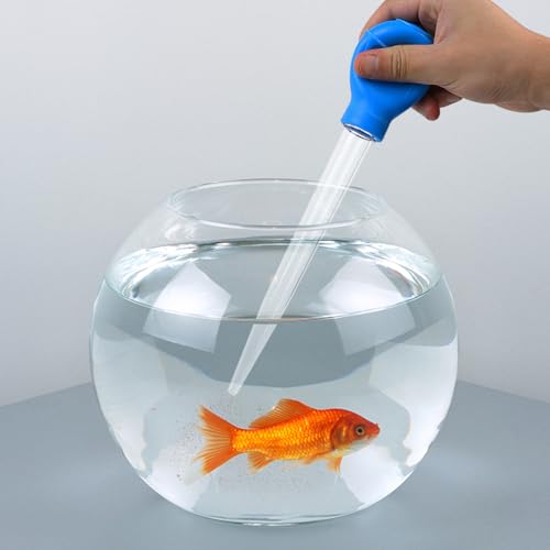 Aquarium Cleaning Dropper, 30ml Aquarium Cleaning Waste Remover, Aquarium Gravel Cleaning Straw, Blue
