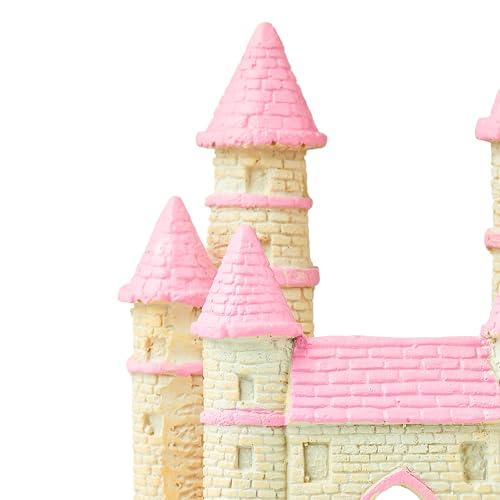 Aquarium Princess Castle Decoration - 4.09" x 3.14" x 5.03" Resin Castle Hideout, for Fish Tank and Aquarium Decoration