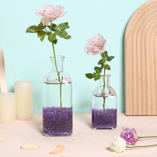 T4U Fish Tank Gravel 2 LB, Tumbled Small Rocks for Aquarium, Glass Beads for Vases, Succulent Rocks for Plants, Aquarium Gravel Decorative Pebbles for Terrarium Crafts Vase Filler, Purple - color: #14 - Purple, size: 2 LB