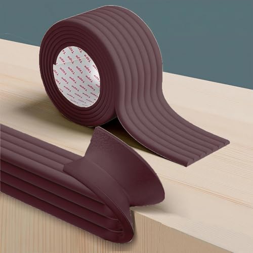 Baby Proofing Edge Corner Protector,Edges with Furniture Desk Edge Cushion& Edge Safety Bumpers,Corner Protector for Baby,Soft Rubber Foam Guard,6.5ft Brown - color: Brown, size: 200*20*1cm
