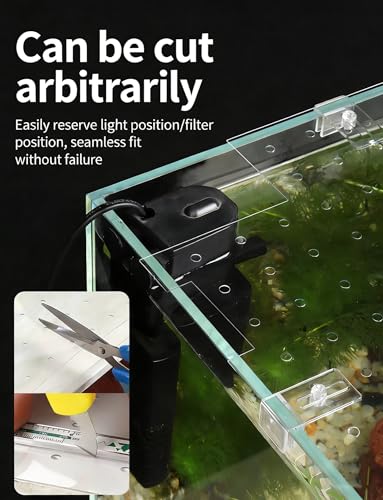 Transparent Aquarium Lid - Escape-Proof Fish Tank Cover for Bowls & Turtle Tanks, Durable PC Plastic, 60x30cm (23.6x11.8in) - Anti-Jump Design, Perfect for Aquatic Pets