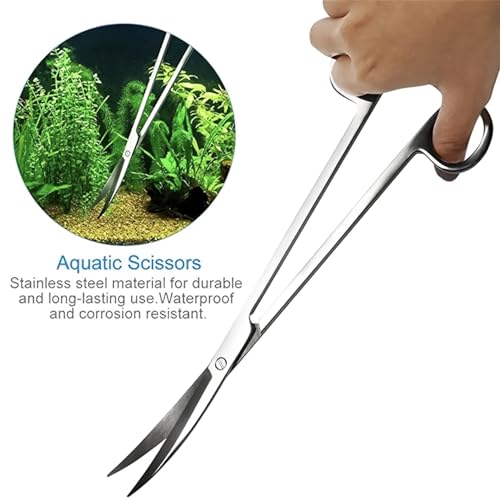 Aquascape Tools Kit-3 in 1, Long Stainless Steel Aquarium Tool Set, Water Grass Pruning Tool, Pottery Tools
