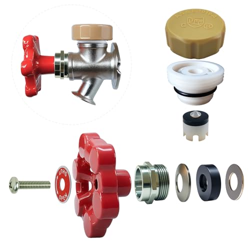 Outdoor Faucet Repair Kit,ASSE 1019-A Water Hose of Home Improvement,Anti-Siphon Frostproof Faucet Valve Hose Faucet Fitting Repair Kit for VACVBKX1B Vacuum Breaker,Metal Handle - style: 1 Pack Wall Hydrant Complete Replacement Kit