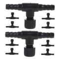 Toyvian 10pcs T Shaped Aquarium Control Valves Adjustable Air Flow Regulators Plastic 5mm Airline Tubing Aquarium Pump Accessories for Fish Tanks