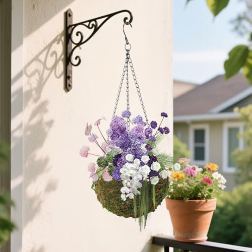 3 Pack Moss Ball Flower Pots,7 in Natural Planter Bonsai Plant Holder Bird Nest for DIY Gardening Home Table Decoration,Weave Moss Ball Planter,Garden Plant Potted Hydrating Flowerpots