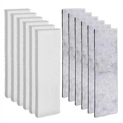 12 Pcs Carbon Filter Foam Pads and Foam Filters Compatible with U4 Range of Internal Underwater Sponge Aquarium Underwater Filter Accessories for Internal Replacement Aquarium Fish Tank