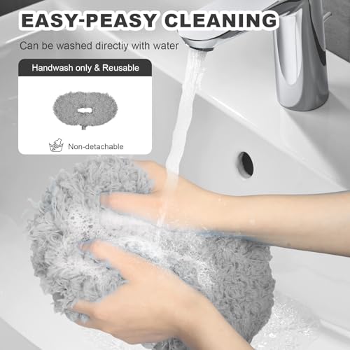 Storystore Ceiling Fan Cleaner Duster - Adjustable Duster with Extension Pole,Dusters for Cleaning Fan Blade, Walls and Cobweb (2Pcs Dusters/Grey) - color: Round&round-grey