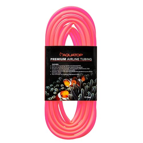 Aquatop Neon Red Color Premium Airline Tubing, 13 feet (4-Meter), 1/8" Inside Diameter, AT-4NR - color: Neon Red