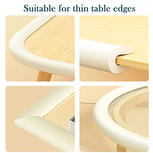 Baby Proof Edge Protectors 2-Pack (8Ft Total) - Ultra-Soft Foam U-Shaped Corner Guards for Table,Desk,Furniture - 4 Colors Safety Bumpers for Sharp Edges Under 2cm(Beige) - color: Beige