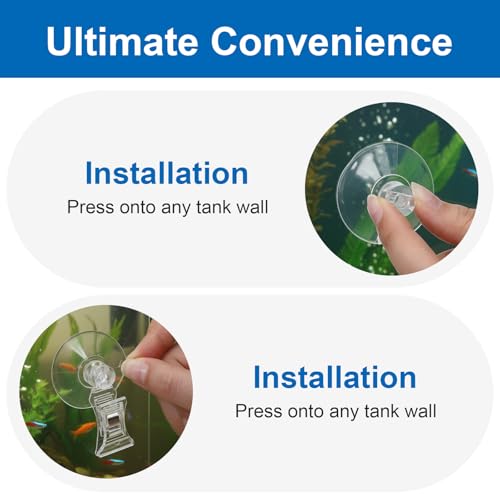 Xinjoduz 8 PCS Suction Cup Clips, Aquarium Clips, Transparent Small Suction Cups for Glass, Aquarium Suctions Cups, Window SuctionCup Clip for Shower Curtain Feeder Fish Tank Accessories