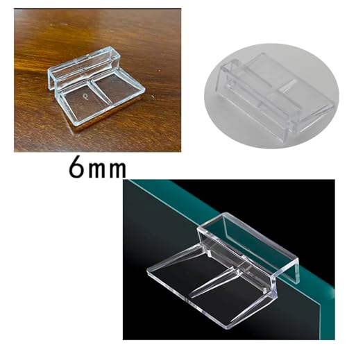 10Pcs 6mm Clear Fish Tank Lid Bracket Acrylic Aquarium Lid Clips for Rimless Aquariums