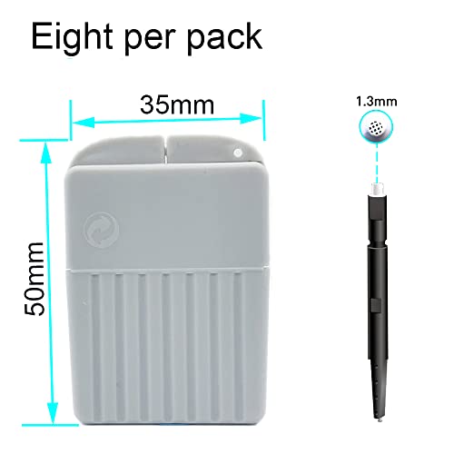 Hearing Aid Wax Guards Filters Cerumen Stop Wax Traps for Phonak, Unitron, Widex Hearing Aids Cleaner with Cleaning Brush Kit Tools and Carry Case 3 Packs/24 Filters
