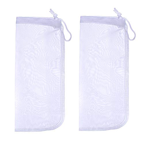 ALEGI Media Filter Bag Aquarium Extra Fine,Reusable 180 Micron Drawstring Mesh Filter Bags for Very Fine Resins Filter (10"*3.9" (6 Pack)) - size: 10"*3.9" (6 pack)