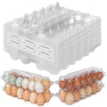 SINLUCESCE 60 Packs 12 Count Clear Egg Cartons, 2 * 6 Grids Design, Perfect for Family, Farm, Markets, Display(Large) - size: 2x6, L