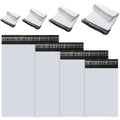ZAVOOS 200 Pieces Poly Mailers, Strong Adhesive Plastic Shipping Bags for Small Business, Waterproof Tear-Resistant White Mailing Envelopes for Packaging Clothing, Books, 4 Assorted Sizes
