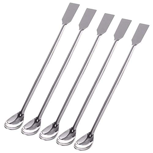 15PCS Stainless Steel Micro Scoop Set, 22cm Lab Sampling Spoon