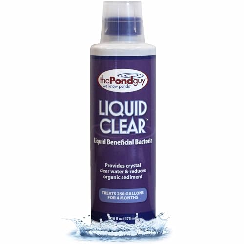 The Pond Guy LiquidClear Beneficial Bacteria Pond Cleaner for Outdoor Water Gardens & Small Ponds, Cloudy Water Reducer, Fish & Plant Safe, 16 Ounces - size: 16 Ounce