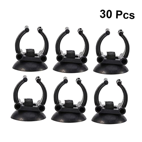 KESYOO 30pcs Aquarium Cups for Fish Tank Heating Rods Holders for Aquariums Easy to Install Safe for Fish and Black