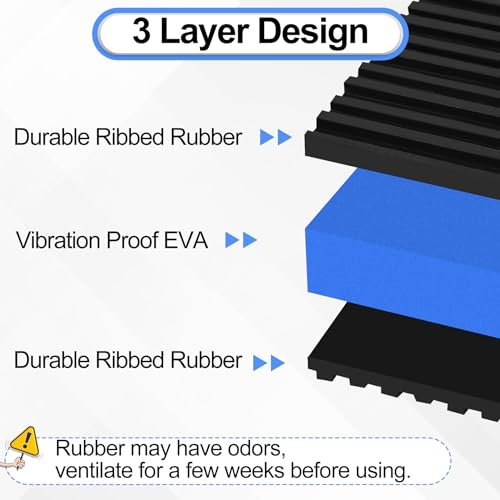 8 Pack Anti Vibration Pads for Washing Machine 2"x2"x7/8", Sound Isolation Vibrating Pad Ribbed Rubber Damping Mat EVA Center for Air Compressors, Conditioner, Treadmill, HVAC Washer Dryer - size: 2" - 8 Pack