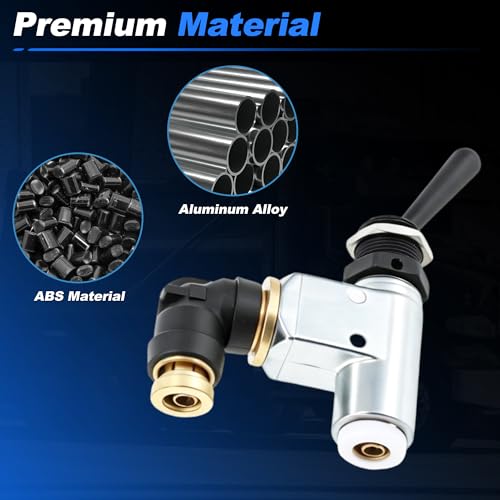 BA14500 Air Toggle Switch, 1/4" Pneumatic Control Valve for Peterbilt Truck Air Control Systems, for Industrial Pneumatic Control Applications